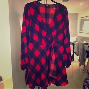 Express plaid dress